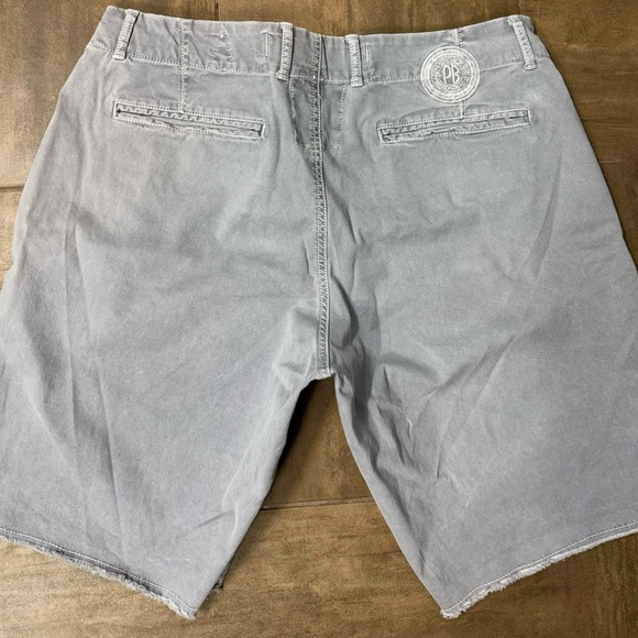 Paperbacks Gray Cut Off Shorts Men’s 36 Cotton Stretch Raw Hem Casual - Picture 2 of 6